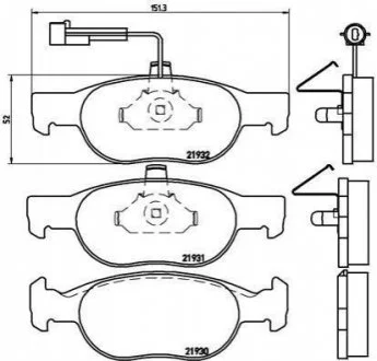 Гальмівні колодки дискові BREMBO P23 057