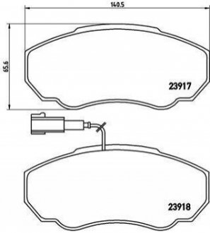 Гальмівні колодки дискові BREMBO P23 091