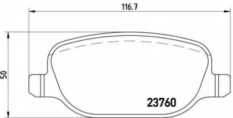 Тормозные колодки дисковые, к-кт. BREMBO P23 109