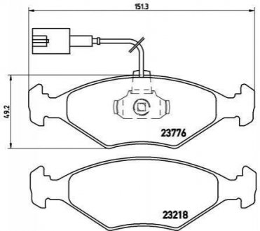 Тормозные колодки дисковые, к-кт. BREMBO P23 122