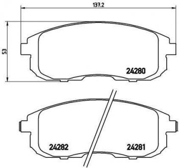 Гальмівні колодки дискові BM BREMBO P23126