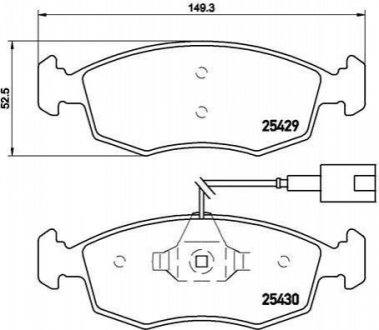Тормозные колодки дисковые, к-кт. BREMBO P23 138