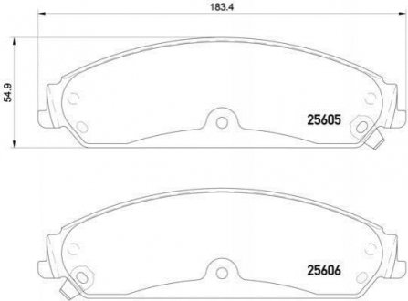 Тормозные колодки дисковые, к-кт. BREMBO P23 149