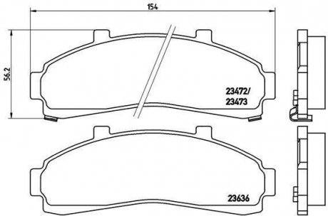 Тормозные колодки дисковые, к-кт. BREMBO P24 041