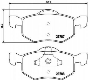 Тормозные колодки дисковые, к-кт. BREMBO P24 056