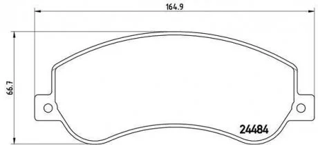 Гальмівні колодки дискові BREMBO P24 064
