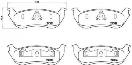 Гальмівні колодки дискові BREMBO P24 068