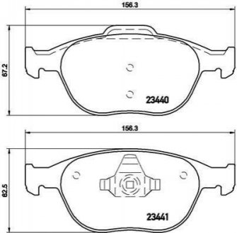 Тормозные колодки дисковые, к-кт. BREMBO P24 071 (фото 1)