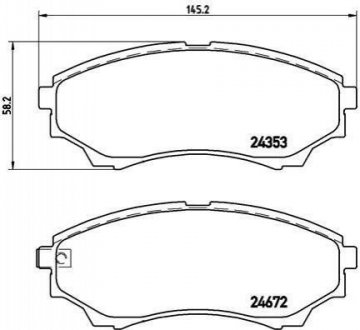 Комплект гальмівних колодок з 4 шт. дисків BREMBO P24 086