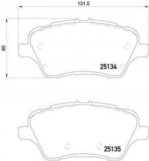 Тормозные колодки дисковые, к-кт. BREMBO P24 151 (фото 1)