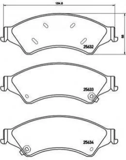 Гальмівні колодки дискові BREMBO P24 153