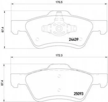 Гальмівні колодки дискові BREMBO P24 159