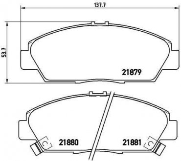 Тормозные колодки дисковые, к-кт. BREMBO P28 021