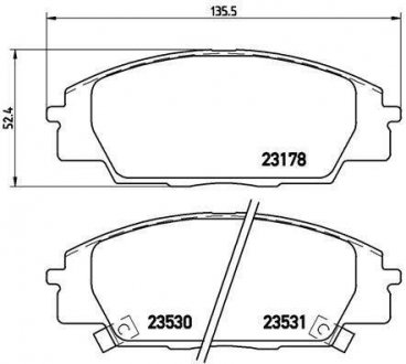 Тормозные колодки дисковые BREMBO P28032 (фото 1)