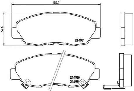 Гальмівні колодки дискові BREMBO P28 042
