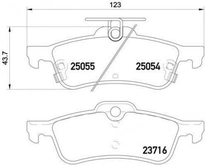 Гальмівні колодки дискові P28 070 BREMBO P28070 (фото 1)