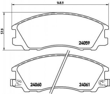 Тормозные колодки дисковые, к-кт. BREMBO P30 017