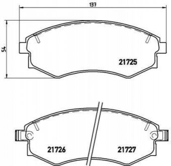 Гальмівні колодки дискові BREMBO P30 022