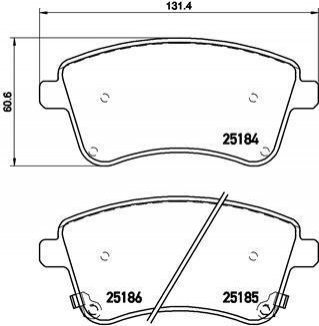 Гальмівні колодки дискові BREMBO P30 064