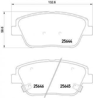 Тормозные колодки дисковые, к-кт. BREMBO P30 066 (фото 1)