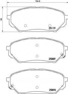 Гальмівні колодки дискові BREMBO P30 071 (фото 1)