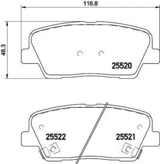 Гальмівні колодки дискові BM BREMBO P30081