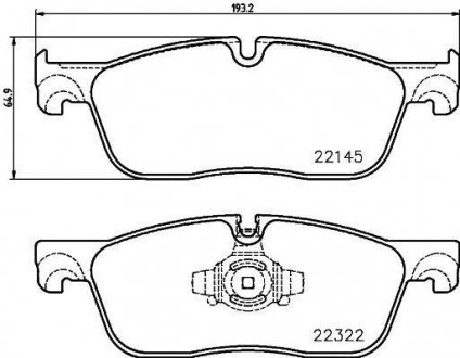 Тормозные колодки дисковые BREMBO P36035 (фото 1)