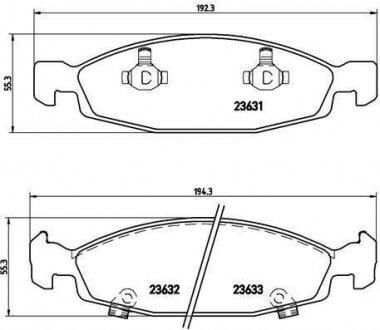 Тормозные колодки дисковые BREMBO P37005 (фото 1)