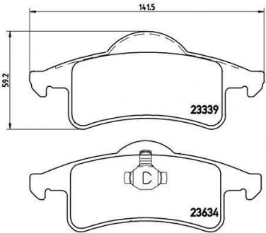 Тормозные колодки дисковые BREMBO P37006