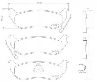 Тормозные колодки дисковые, к-кт. BREMBO P37 009 (фото 1)