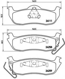 Тормозные колодки дисковые BREMBO P37011