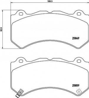 Тормозные колодки, к-кт. BREMBO P37 018