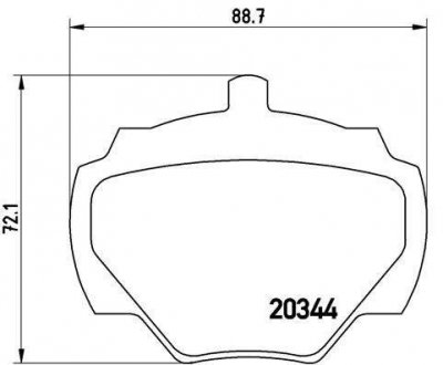 Тормозные колодки дисковые, к-кт. BREMBO P44 001 (фото 1)