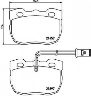 Тормозные колодки дисковые, к-кт. BREMBO P44 004 (фото 1)