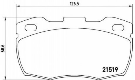 Тормозные колодки дисковые, к-кт. BREMBO P44 005