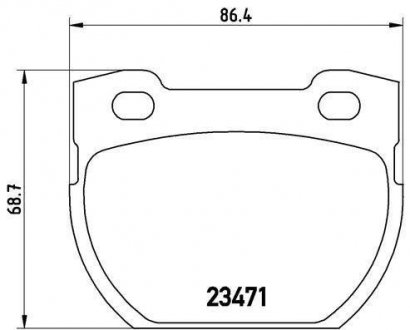 Тормозные колодки дисковые, к-кт. BREMBO P44 006