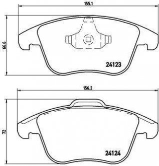 Тормозные колодки дисковые BREMBO P44020 (фото 1)