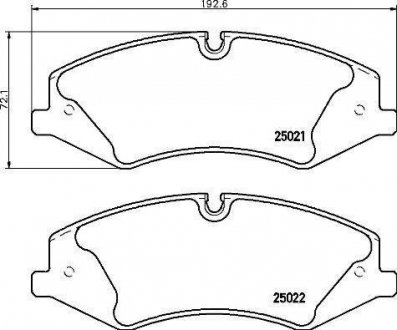 Тормозные колодки дисковые BREMBO P44024 (фото 1)