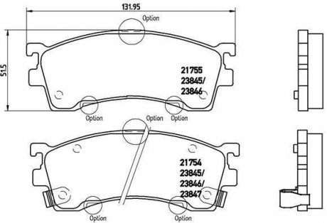 Тормозные колодки дисковые, к-кт. BREMBO P49 023 (фото 1)