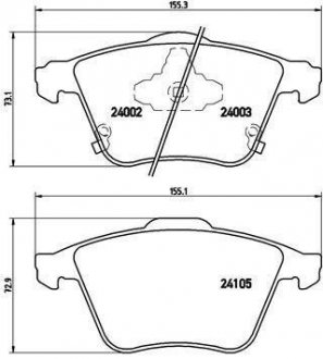 Тормозные колодки дисковые BREMBO P49038