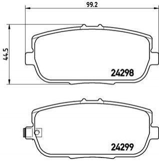 Тормозные колодки дисковые, к-кт. BREMBO P49 044