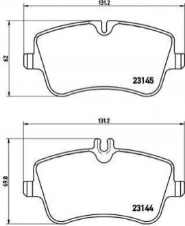 Тормозные колодки дисковые, к-кт. BREMBO P50 046