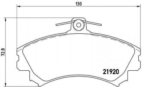 Гальмівні колодки дискові BM BREMBO P50055