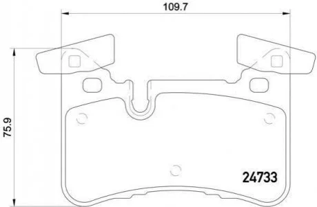 Тормозные колодки дисковые, к-кт. BREMBO P50 110