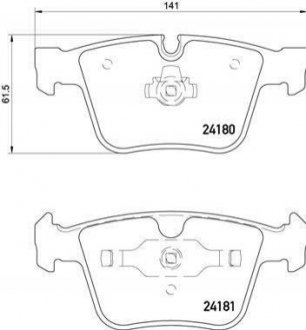 Тормозные колодки дисковые, к-кт. BREMBO P50 116