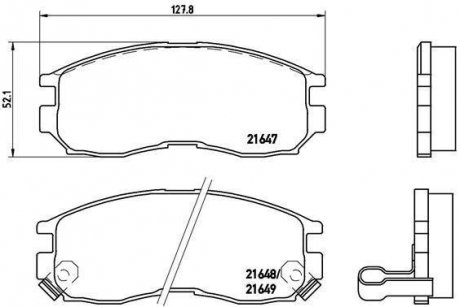 Гальмівні колодки дискові BREMBO P54 014 (фото 1)