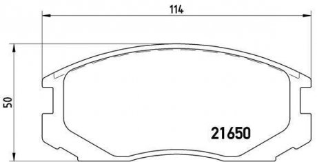 Тормозные колодки дисковые, к-кт. BREMBO P54 015