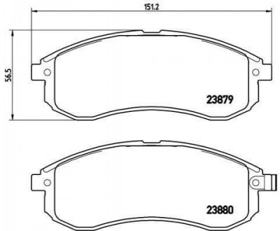 Тормозные колодки дисковые, к-кт. BREMBO P54 033 (фото 1)