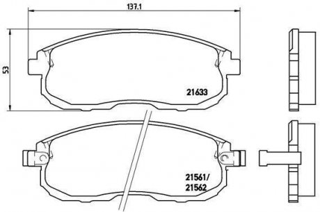 Тормозные колодки BREMBO P56021