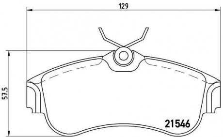 Тормозные колодки дисковые, к-кт. BREMBO P56 022